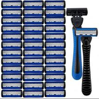 6-layer Razor Blade, Men's Stainless Steel Blade, Classic Water Washed Razor, Sharp Blade for Clean Shaving