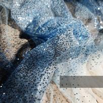 100x160cm Starlight Gradient Sequins Fabric Mesh Gauze Stage Dress Performance Dress Evening Wedding Dress Beaded Fabric 100x160cm