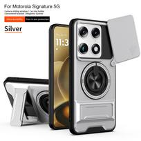 For Motorola Signature Case Moto Signature 5G Cover Magsafe Magnetic Fold Holder Military Armor Camera Protection Cover Motorola Signature