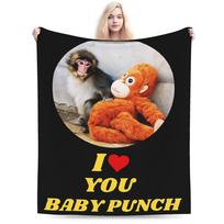 Sad Monkey Punch Blanket Soft Comfy  Throw Blanket Winter Adults Girls Outdoor Camping Bedspread 75x90cm