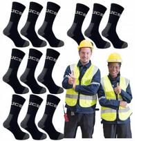 Skarpety Robocze Jcb Work 12Pack 43/46 Czarne Mocne Skarpetki Bhp 12Par