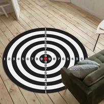 Dart Board Pattern Round Carpet Anti-Slip Area Rug Floor Mats For Bedroom Living Room Bathroom Decor Children Play Rugs Yoga Mat 60x60cm