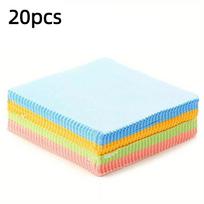 20Pcs Colored Microfiber Square Wipe Cloth For Eyewear Accessories 13cm Color