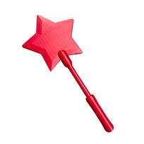 Star Shaped Magic Wand Card Holder Plastic Design Lightweight Durable Portable Accessory for Payment Cards and Small Items One Size raudona