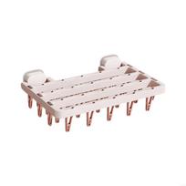 Foldable Wall Mounted Drying Rack with Multiple Clips for Socks Underwear and Small Items Space Saving Laundry Organizer one size rožinė