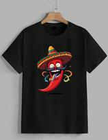 Dabbing Mexican Chili Pepper Sombrero Spicy Fiesta Foodie T-Shirt Tee Unisex S įvairiaspalvis