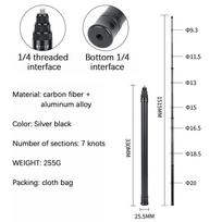 3M Carbon Fiber Scalable Monopod  Extended Edition Invisible Selfie Stick For Insta360 X3 X2 For Go Pro 9 10 11 12 Stick Tripod 1.5M Black monopod