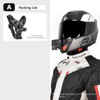 Vamson for Gopro Hero 11 10 9 8 Head Mount Helmet Bracket for Insta360 One X3 with Windproof Foam Cover Motorcycle Accessories A