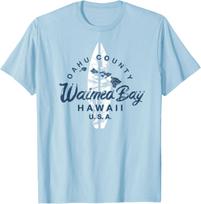 Waimea Bay Hawaii North Shore Oahu Hawaiian Surfing Vintage T-Shirt S įvairiaspalvis
