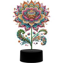 Flower Animal DIY Diamond Painting Table Lamp Acrylic 5D DIY Diamond Painting LED Light for Bedroom Living Room Home Office