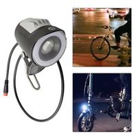 E-Bike LED Headlight Front Light Spotlight 6-48V Headlight For Night Riding 2pins Connector Electric Vehicle Accessories