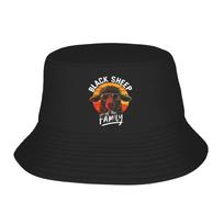 Couple Black Sheep Of The Family Funny Saying Bucket Hat  Portable FisherUnisex Hats Summer Fashion Vacation Caps Design Sun Hat One Size