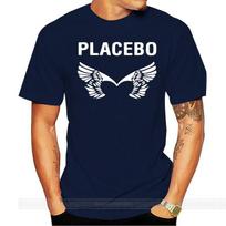Placebo Winged Heart Title Logo T-Shirt  Crew Neck  Ize O Neck TEE Shirt Fashion T-shirt Men Cotton Brand Teeshirt S įvairiaspalvis