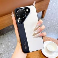 Case For Huawei Pura 90 Pro Max Pura90 Promax Contrast Color Luxury Frosted Leather Hard Phone Shell Cover Huawei pura 90 pro