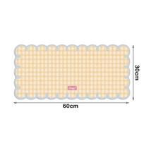 Non Slip Desk Mat PVC Computer Desk Mat New Keyboard Mat  Laptop Table Yellow-30x60cm