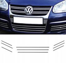 Vw Golf V Jetta - Chromuotos juostelės Grotelės Priekinis dangtis Tiuningas