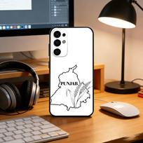 Punjab Map Phone Case For Samsung S25,S24,S21,S22,S23,S30,Ultra,S20,Plus,Fe,Lite,Note,10,Black Cover Samsung S30Ultra5G
