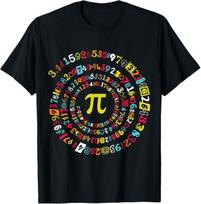 Funny Pi Day Spiral Pi Math T-Shirt Mens Womens Tees Top XL