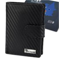 Męski Portfel Skórzany Klasyczny Rfid Duży Czarny Carbon Premium Beltimore