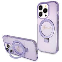 Etui Guess Ring Stand Script Glitter Magsafe Do Iphone 14 Pro,  Fioletowy/Purple