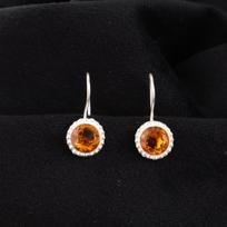 Citrine Gemstone 925 Sterling Silver Jewelry Handmade Earrings0.93  Gift For Her EE-177-9