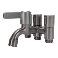 4 Way Faucet Splitter Stainless Steel G1 2 External Thread Faucet Diverter Valve for Bathroom Kitchen Balcony