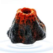 1pc Fish Tank Landscaping Simulation Volcano Aquarium Accessories Rockery Aerator For Pump Bubble Stone Oxygen