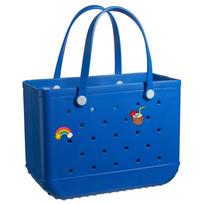 Krepšys su skylutėmis Kelionėms Lauke Atsparus dilimui Paplūdimio krepšys Su lipdukais One Size blue