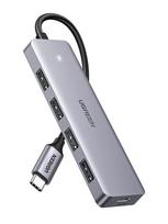 UGREEN Hub with USB 15cm or 5Gbps Data LED Power Supply Compatible with USB Flash and Low Power Compatible with and More USB-C Hub, 4-Port Type-C 3.0