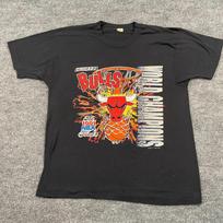 Vintage 1991 NBA Finals Chicago-Bulls Shirt Medium 20x26 Black World-Champion 4XL