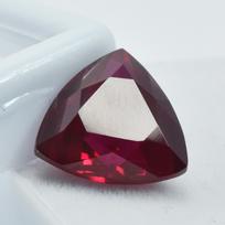 Trillion Cut Red Ruby 11.20 Ct Natural Loose Gemstone CERTIFIED 13.3 mm Approx raudona