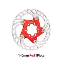 ZTTO Bicycle Disc Brake Floating Rotor 6-bolt 203mm180mm 160mm High Strength Steel Fit Any Pads For MTB Road Bike 140mm Red