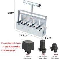 Handheld Soil Block Creator For Garden Use With Durable Steel Material