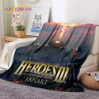 HD „Heroes of Might and Magic“ retro žaidimo minkšta flanelinė antklodė, užmetimo antklodė Patogi antklodė pikniko lovoms sofa Namų miegamasis 75x90cm( 29x35in )