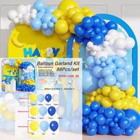 88pcs Blue,yellow,white balloon arch kit,bachelor party,gender revealing,decoration party decoration birthday decoration Other