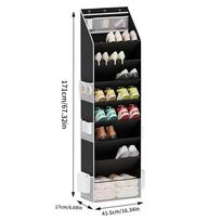 Over The Door Shoe Rack Organizer 8 Layer Storage Over The Door For 16-24 Shoes Storage Holder For Utility Room Bathroom Bedroom