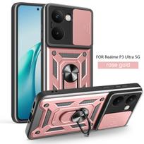 For Realme P3 Ultra Case Realme P3 Ultra Cover Magnetic Ring Holder Armor Phone Case Slide Camera Protect Back Cover realme P3 Ultra