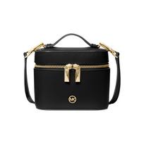 MICHAEL KORS Klasikinis odinis kibiro formos rankinis krepšys kasdienai, per petį, rankinis, mažas, moteriškas, juodas juoda