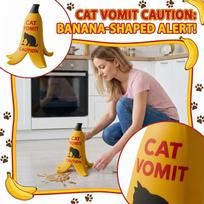 Novelty Banana Peel Shaped Cat Vomit Caution Sign Durable Indoor Outdoor Use Fun Warning Display One Size