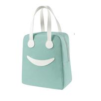 Insulated Lunch Bag Large Capacity Portable Tote Lunch Box Carrier for Students Office Work Travel with Durable Handles and Zipper Closure one size žalsvai mėlyna
