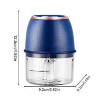 Mini Food Chopper USB Rechargeable Kitchen Gadgets Vegetable Chopper Mini Food Processor For Puree Ginger Chili Onion Vegetable mėlyna