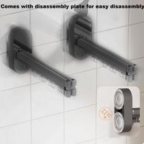 Telescopic Clothes Drying Rack Aluminum Alloy Indoor Wall Mounted Hanger For Closet Bathroom Laundry Organization United States