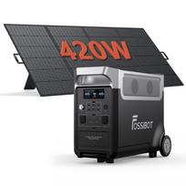 FOSSiBOT F3600 electric generator and 420W solar panel, 3600W LiFePO4 battery, solar generator for homes/camping/RV