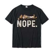 Nope Lazy Dachshund Dog Lover Gift T-Shirt Adult Family Crazy Tops & Tees Cotton Tshirts Family S įvairiaspalvis