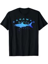 BAHAMAS Beach Vacation Spring Break Family Trip Shark Diving Graphic T Shirt Casual Short Sleeve Tee & All Season Versatile Regular Fit Beach T Shirt S įvairiaspalvis