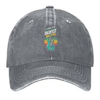 New Worlds Okayest Bass Player Baseball Cap Sunhat Snap Back Hat Christmas Hat Luxury Unisex cap For Women Unisexs