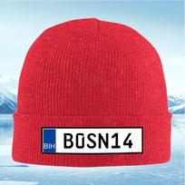 New Black letters BOSN blue flag Unisex Women Unisex Knitted Hat Beanie Pullover Cap Winter Thermal Warm Christmas Outdoor Cyclin