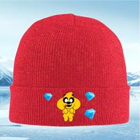 New Cute yellow cartoon dog diamonds Unisex Women Unisex Knitted Hat Beanie Pullover Cap Winter Thermal Warm Christmas Outdoor Cycl