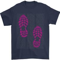 Rise & Run Running Cross Country Marathon Runner Mens T-Shirt 100% Cotton S įvairiaspalvis