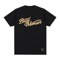 Sabrina Carpenter 100% Cotton Tees  Busy Woman Tee 2026 New Comfortable High Quality T Shier Cartoon Print Tops Round Neck Soft Tees S įvairiaspalvis